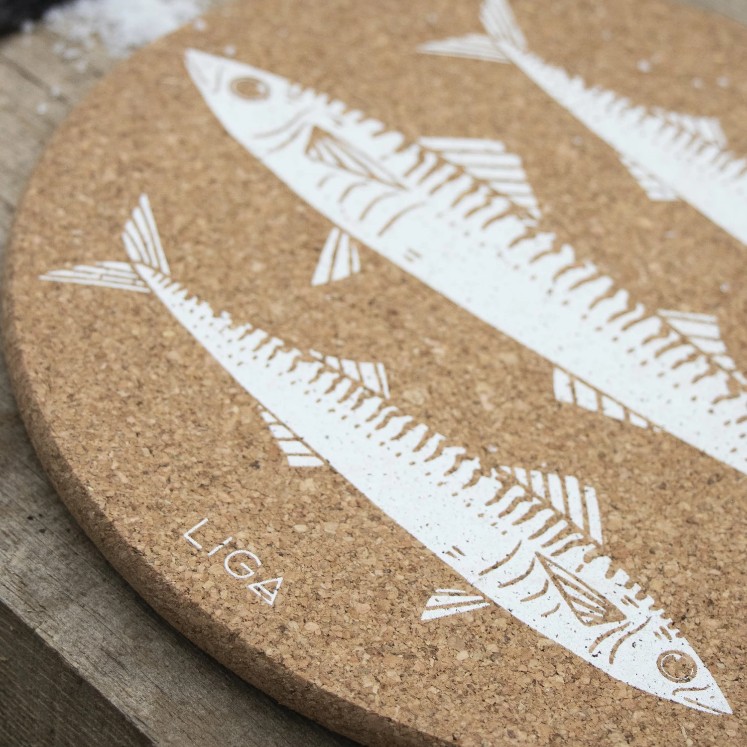 LIGA Cork Coaster Mackerel Set 6 LIGA Cork Coaster Mackerel Set