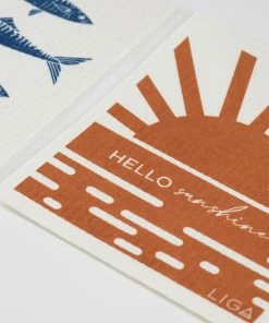 LIGA Eco Dishcloths Mackerel Sunshine 8 LIGA Eco Dishcloths Mackerel Sunshine