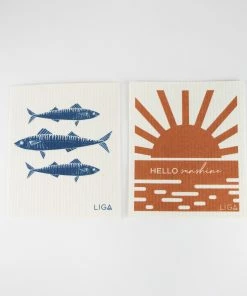 LIGA Eco Dishcloths Mackerel Sunshine