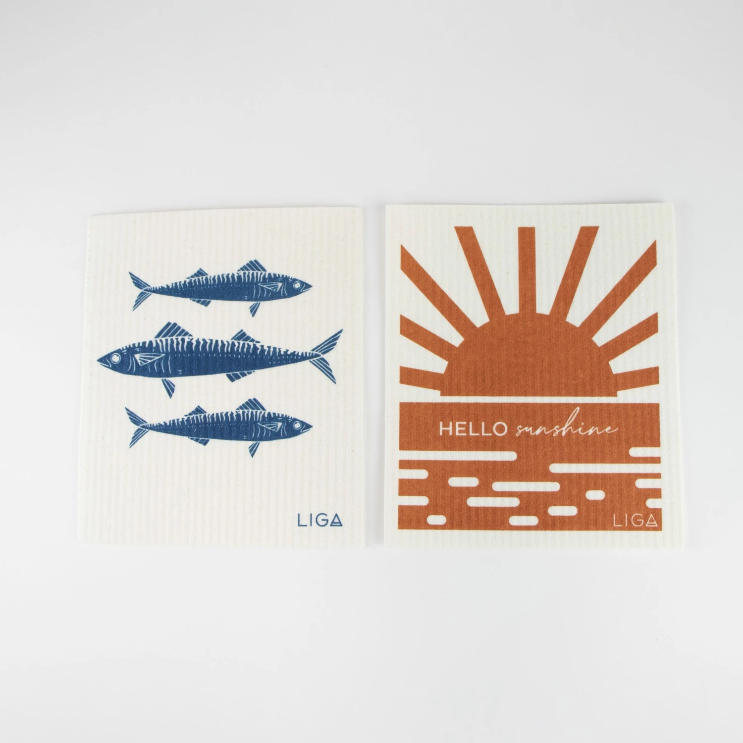 LIGA Eco Dishcloths Mackerel Sunshine 4 LIGA Eco Dishcloths Mackerel Sunshine