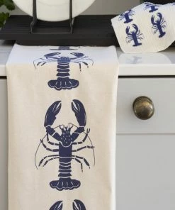 LIGA Navy Lobster Tea Towel