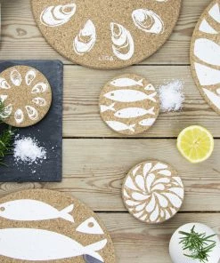 LIGA Cork Coaster Oysters Set 12 LIGA Cork Coaster Oysters Set