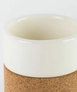 LIGA Cream Ceramic And Cork Coffee Mug