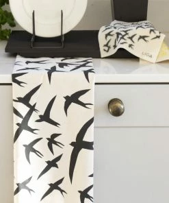 LIGA Swallows Tea Towel I Grey