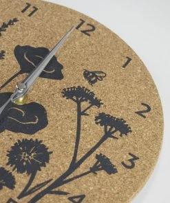 LIGA Cork Clock Wildflower