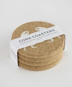 LIGA Set Of Four Crab Cork Coasters
