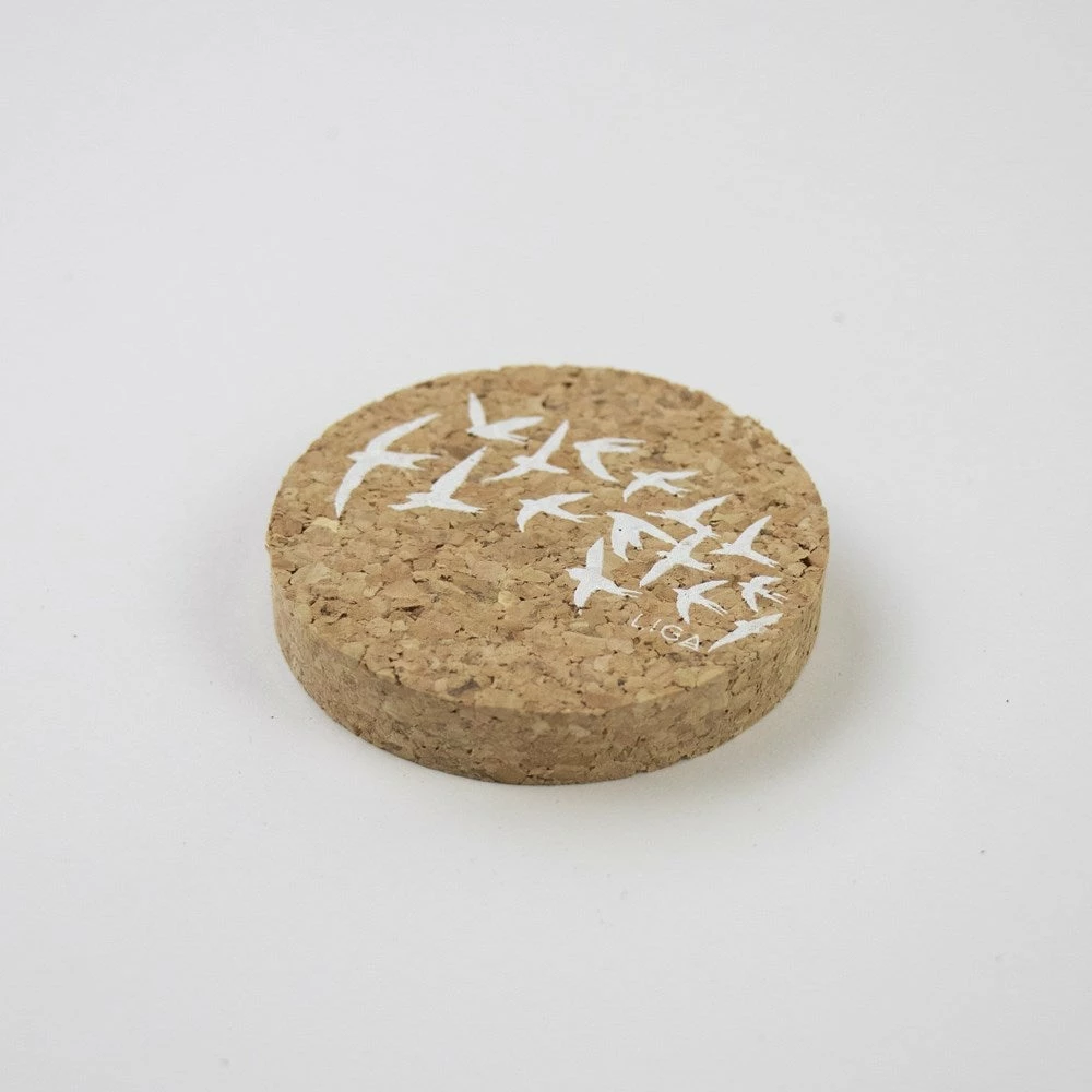 LIGA Round Cork Magnet Swallow 3 LIGA Round Cork Magnet Swallow