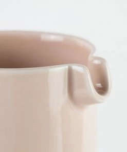 LIGA Tall Earthenware Rose Pink Jug With Cork Base