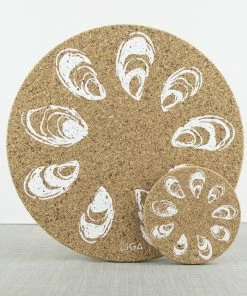 LIGA Cork Placemats Oysters Set