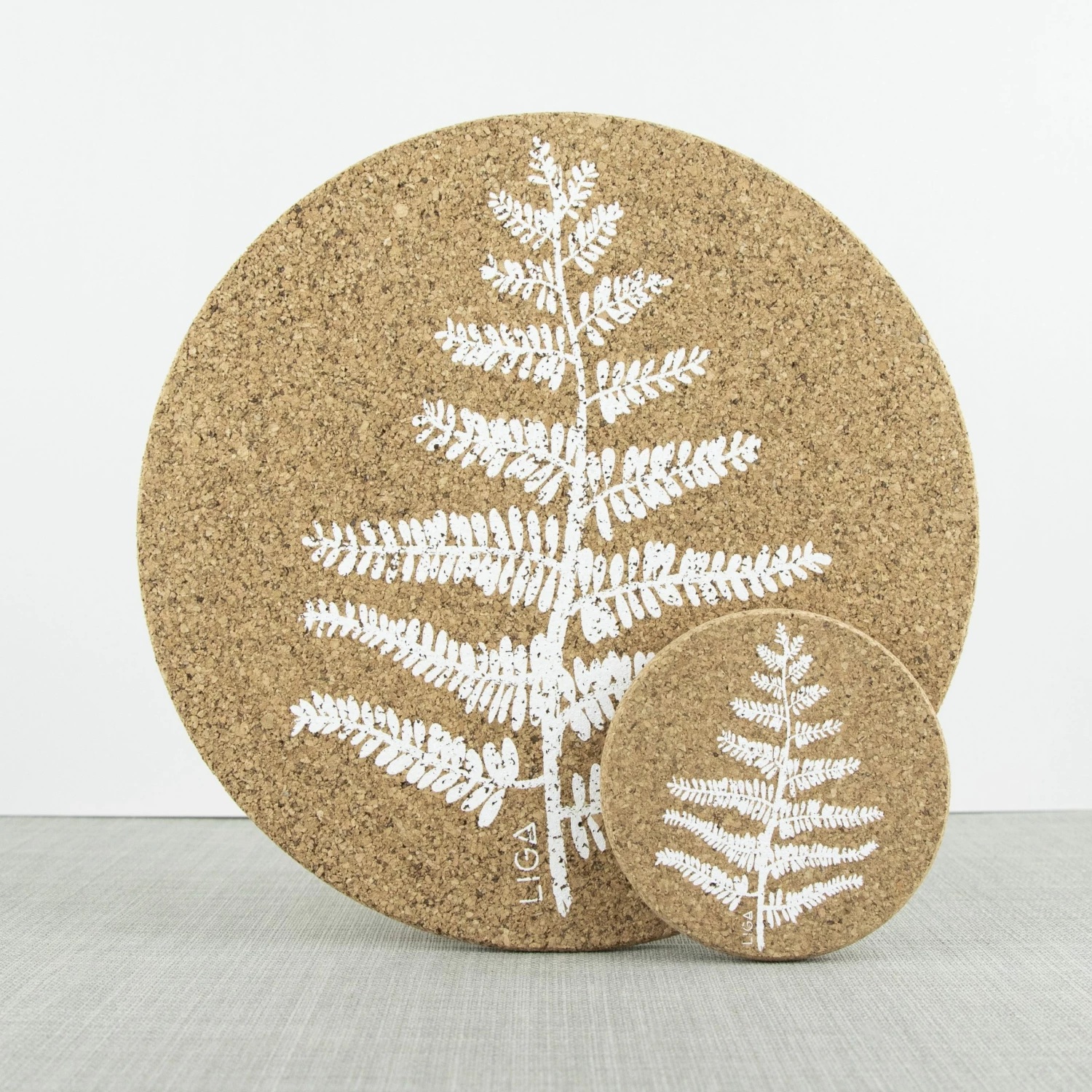 LIGA Cork Coaster Fern Set 7 LIGA Cork Coaster Fern Set