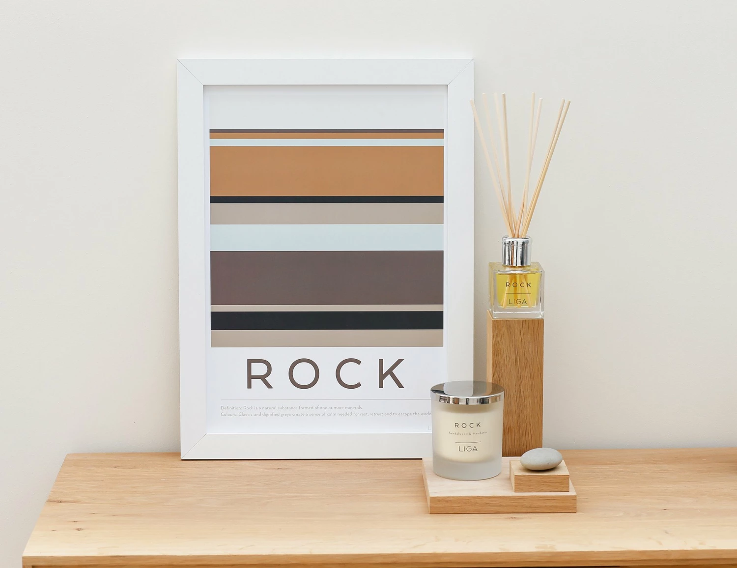 LIGA Rock Candle Sandalwood Mandarin 5 LIGA Rock Candle Sandalwood Mandarin