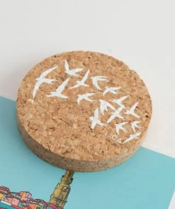 LIGA Round Cork Magnet Swallow