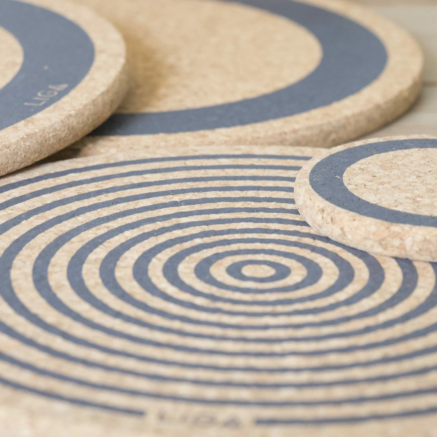 LIGA Cork Placemat Orbit Grey 6 LIGA Cork Placemat Orbit Grey