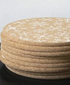 LIGA Cork Placemat Pinecones White