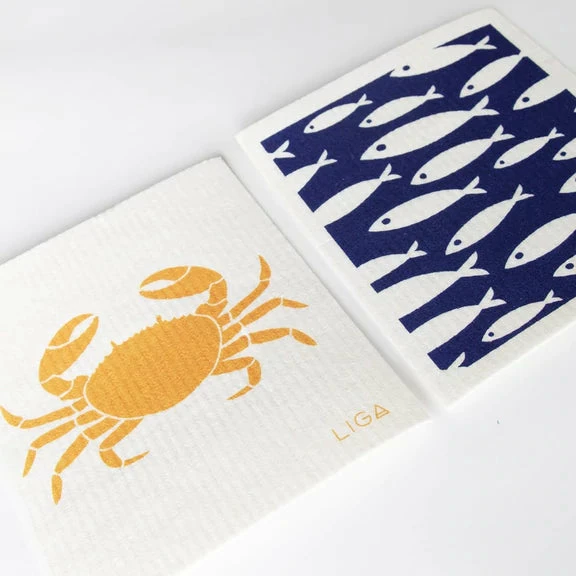 LIGA Eco Dishcloth Fish In The Sea And Crab 4 LIGA Eco Dishcloth Fish In The Sea And Crab