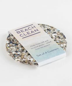LIGA Beach Clean Cork Coasters Set Of 4