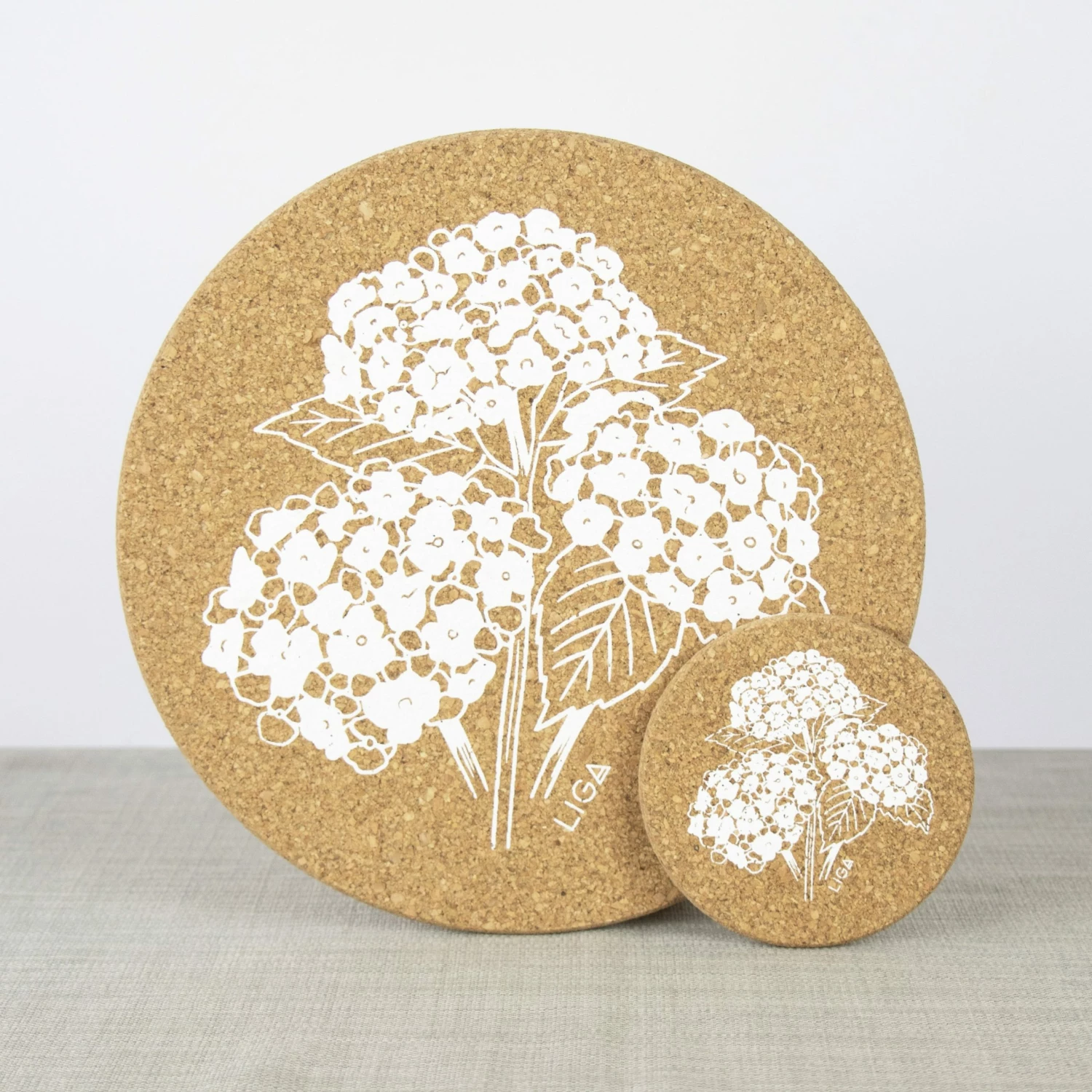 LIGA Cork Placemat Hydrangea 4 LIGA Cork Placemat Hydrangea