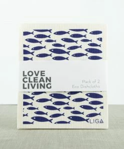 LIGA Eco Dishcloths Fish Wave