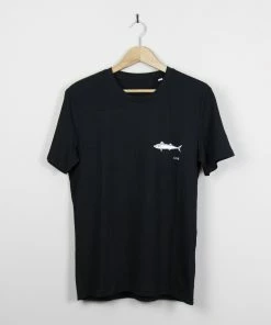 LIGA Organic Adult T Shirt Mackerel Black