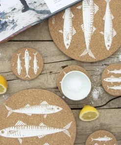 LIGA Cork Coaster Mackerel Set 12 LIGA Cork Coaster Mackerel Set