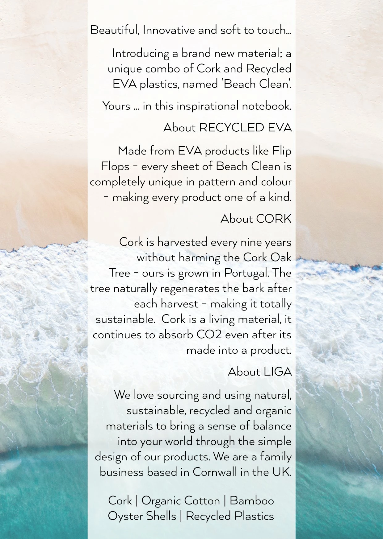 LIGA Cork Notebook Beach Clean 6 LIGA Cork Notebook Beach Clean