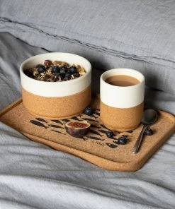 LIGA Cork Drinks Tray | Grey Fish