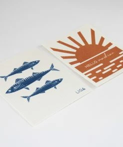 LIGA Eco Dishcloths Mackerel Sunshine 9 LIGA Eco Dishcloths Mackerel Sunshine