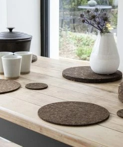 LIGA Cork Coaster Set Smoked 9 LIGA Cork Coaster Set Smoked