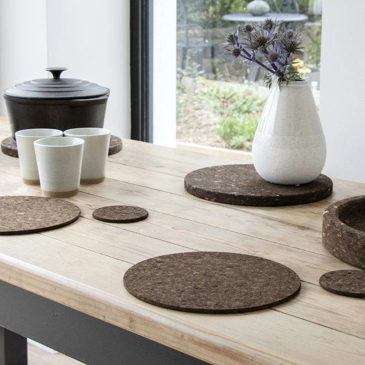 LIGA Cork Coaster Set Smoked 5 LIGA Cork Coaster Set Smoked