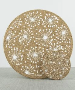 LIGA Cork Coaster Dandelion Set
