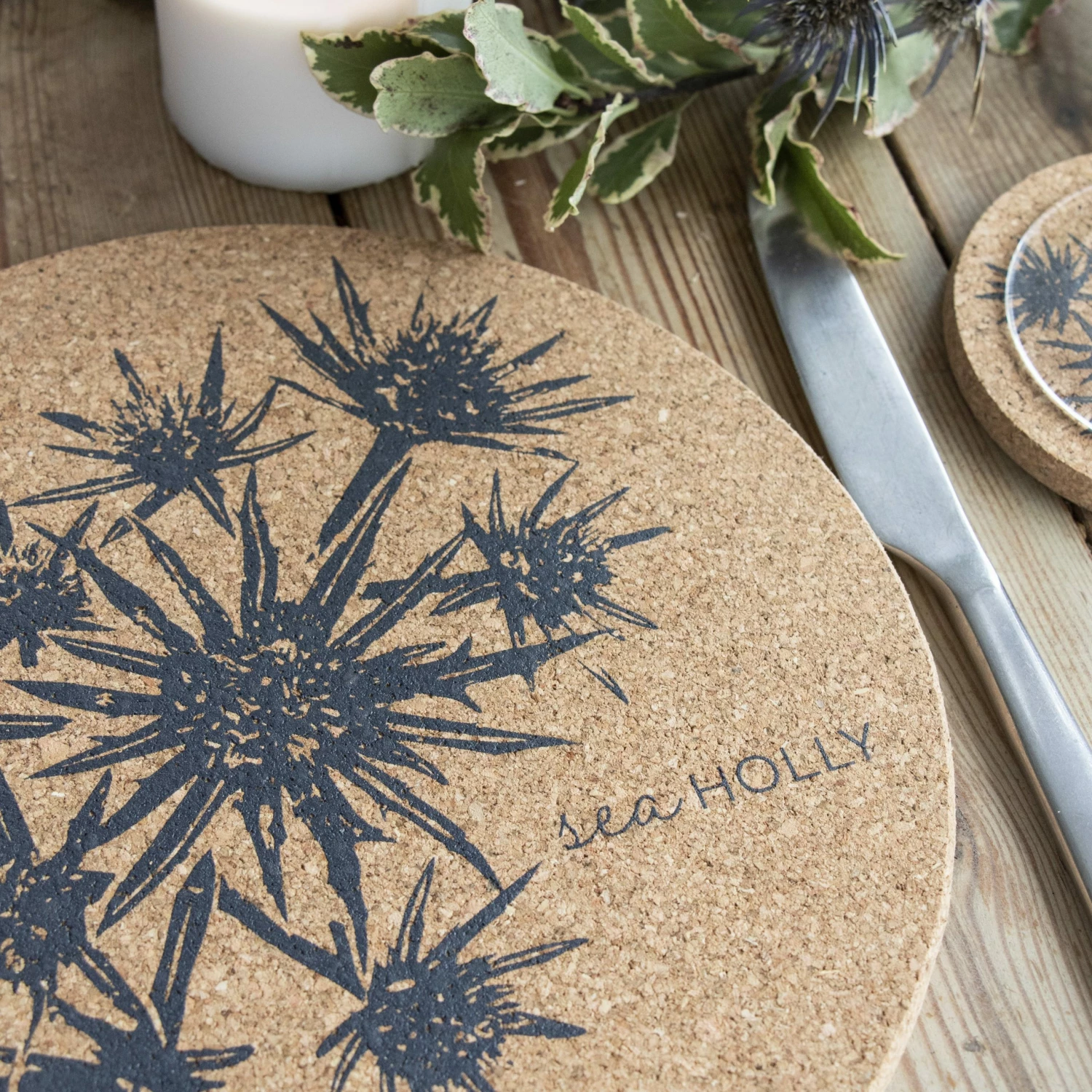 LIGA Cork Placemat Sea Holly 7 LIGA Cork Placemat Sea Holly