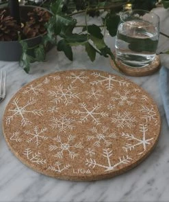 LIGA Cork Placemat Snowflakes