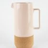 LIGA Tall Earthenware Rose Pink Jug With Cork Base