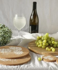 LIGA Cork Coasters Hydrangea Set