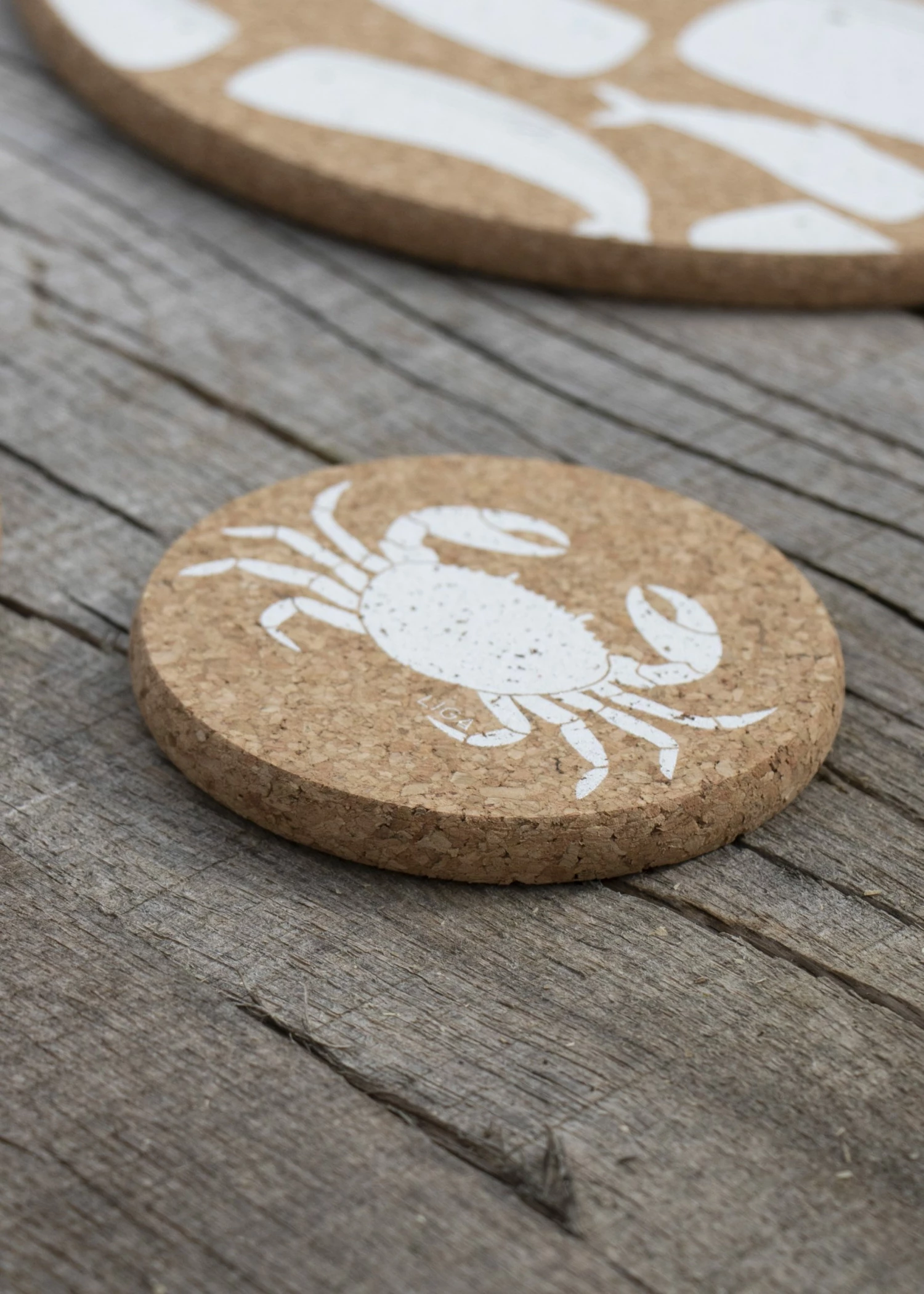 LIGA Cork Placemats Crab Set 7 LIGA Cork Placemats Crab Set