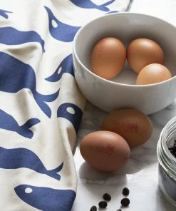 LIGA Organic Tea Towel Fish Navy 9 LIGA Organic Tea Towel Fish Navy