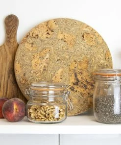 LIGA Ice Grey Cork Trivet Large