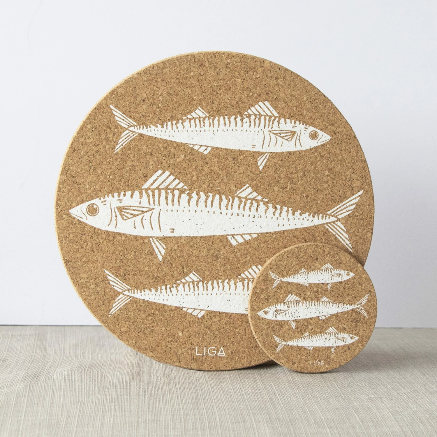 LIGA Cork Placemats Mackerel Set 5 LIGA Cork Placemats Mackerel Set