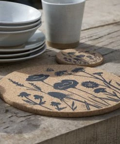 LIGA Cork Coaster Wildflowers Set 9 LIGA Cork Coaster Wildflowers Set