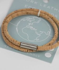 LIGA Eco Cork Band - Double Natural Silver
