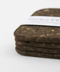 LIGA Smoked Cork Coaster Set - Square