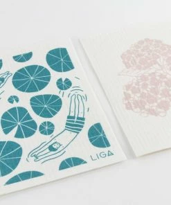 LIGA Eco Wild Swimmer Hydrangea Dishcloths