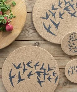 LIGA Cork Placemat | Swallows Grey
