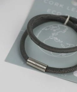 LIGA Cork Eco Wristband Double Grey Large