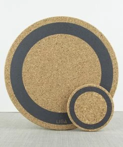 LIGA Cork Coaster Earth Grey Set 9 LIGA Cork Coaster Earth Grey Set