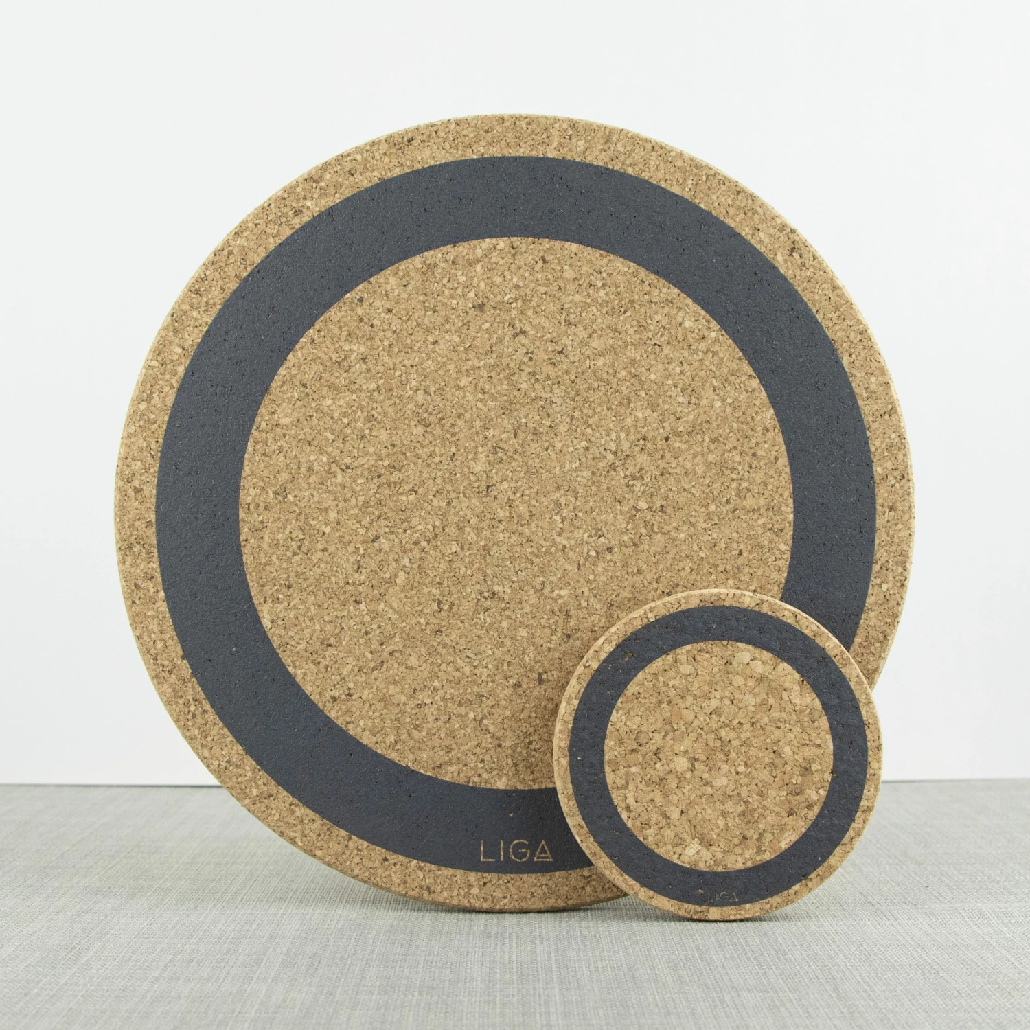 LIGA Cork Coaster Earth Grey Set 6 LIGA Cork Coaster Earth Grey Set