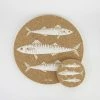 LIGA Set Of Four Mackerel Cork Coasters 2 LIGA Set Of Four Mackerel Cork Coasters