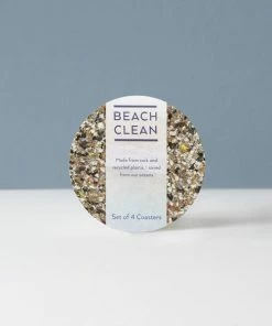 LIGA Eco Beach Clean Coasters Round Set Of 4