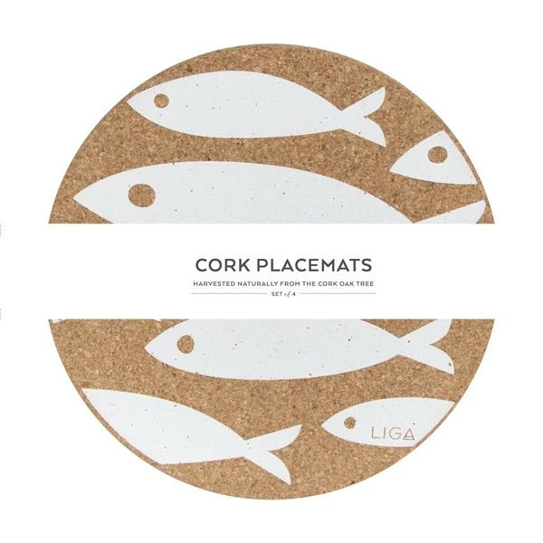 LIGA Cork Coasters Set Of 4 8 LIGA Cork Coasters Set Of 4