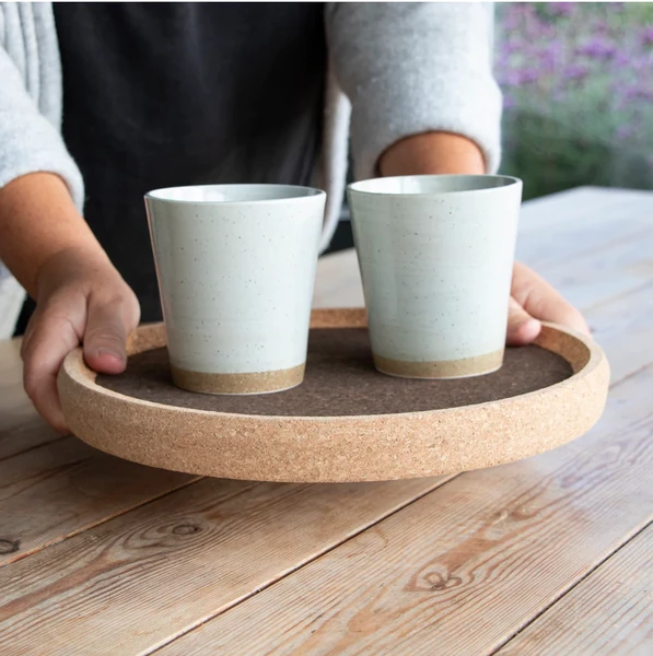 LIGA Smoked Cork Round Tray 6 LIGA Smoked Cork Round Tray